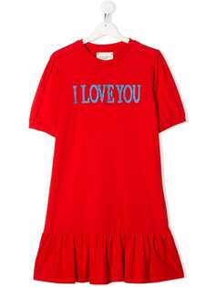 Alberta Ferretti Kids платье-футболка I Love You