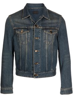 Saint Laurent джинсовая куртка на пуговицах