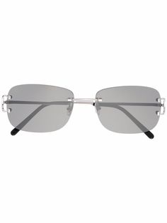 Cartier Eyewear солнцезащитные очки C Décor в прямоугольной оправе