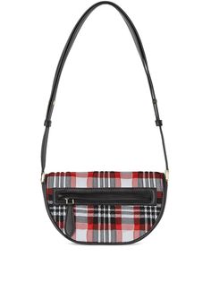 Burberry мини-сумка Olympia в клетку тартан