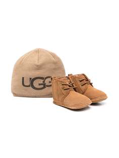 UGG Kids ботинки на шнуровке с подкладкой из овчины