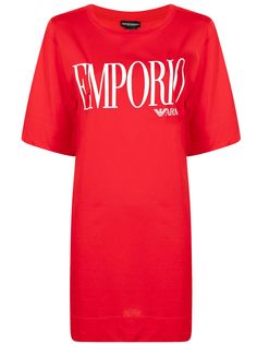 Emporio Armani платье-футболка с логотипом