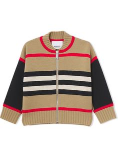 Burberry Kids кардиган в полоску Icon Stripe