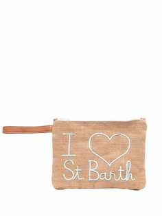 Mc2 Saint Barth клатч на молнии с вышивкой