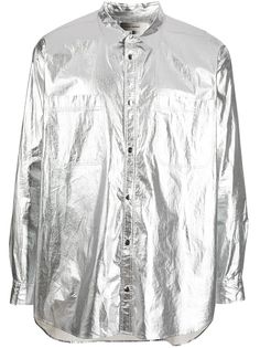 Isabel Marant рубашка Glynta с эффектом металлик