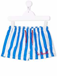 Mc2 Saint Barth Kids плавки-шорты в полоску с вышитым логотипом