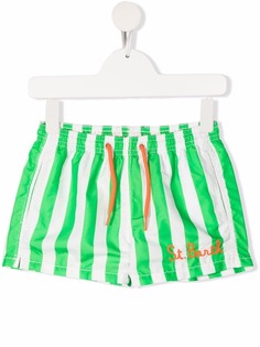 MC2 Saint Barth Kids плавки-шорты в полоску с вышитым логотипом