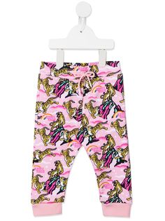 Kenzo Kids спортивные брюки с принтом Tiger