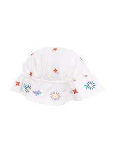 Stella McCartney Kids шляпа с цветочной вышивкой