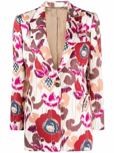 Blazé Milano однобортный блейзер с цветочным принтом