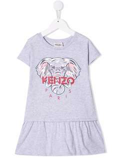 Kenzo Kids платье-футболка с принтом