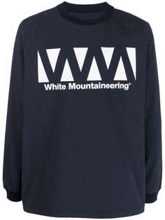 White Mountaineering футболка с длинными рукавами и логотипом