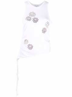 Collina Strada топ Happy Flowers в рубчик