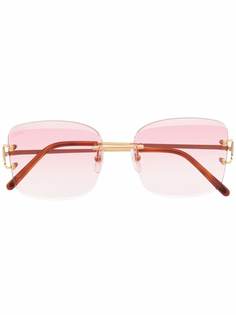 Cartier Eyewear солнцезащитные очки в квадратной оправе с эффектом градиента