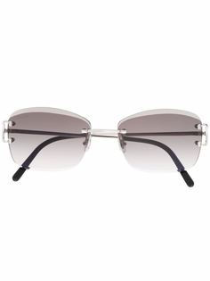 Cartier Eyewear солнцезащитные очки C Décor в прямоугольной оправе