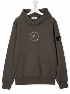 Stone Island Junior толстовка с капюшоном и логотипом