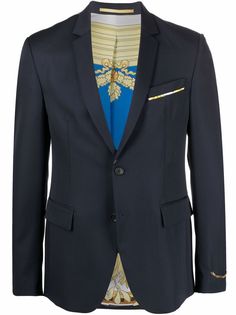 Versace однобортный пиджак из шерсти