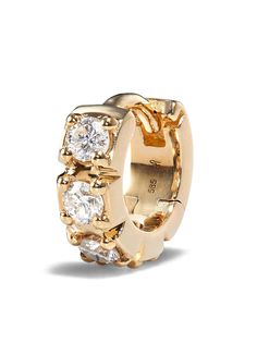 Jacquie Aiche серьга-кольцо из желтого золота с бриллиантами