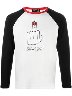 DUOltd футболка с графичным принтом и рукавами реглан