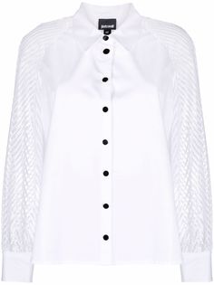 Just Cavalli рубашка с прозрачными рукавами