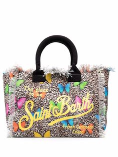 Mc2 Saint Barth пляжная сумка Vanity с леопардовым принтом