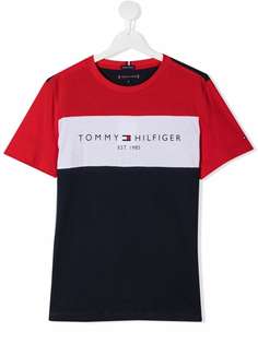 Tommy Hilfiger Junior футболка в стиле колор-блок с логотипом
