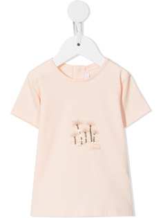 Chloé Kids футболка с вышитым логотипом