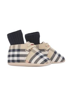 Burberry Kids пинетки в клетку Vintage Check