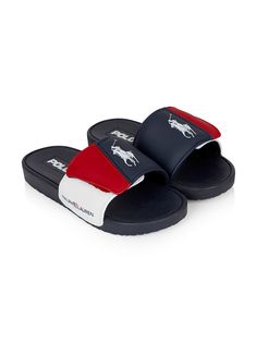 Ralph Lauren Kids шлепанцы с логотипом