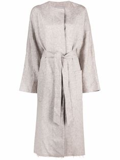 12 STOREEZ длинное пальто с завязками