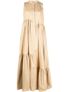 TWINSET ярусное платье миди асимметричного кроя