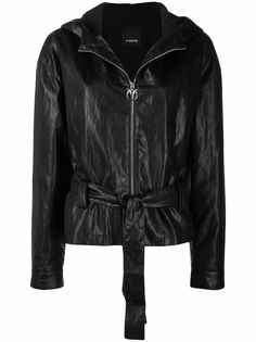 Pinko куртка из искусственной кожи с поясом