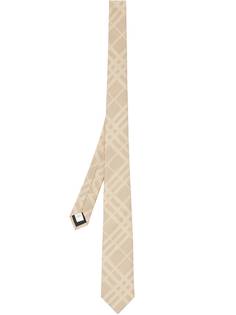 Burberry клетчатый галстук с монограммой