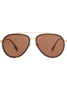 Burberry солнцезащитные очки-авиаторы с полосками Icon Stripe
