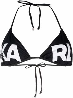 Karl Lagerfeld лиф бикини с логотипом и вырезом халтер