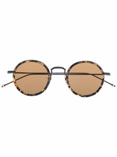 Thom Browne Eyewear солнцезащитные очки TB906 в круглой оправе