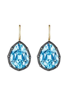 FRED LEIGHTON серьги Collet из серебра и золота с топазами