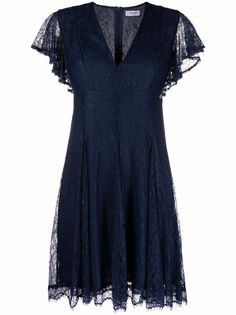 LIU JO кружевное платье мини с оборками