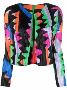 Pleats Please Issey Miyake кардиган с абстрактным принтом