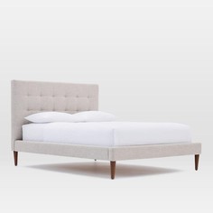 Кровать mid century* mod collection (idealbeds) серый 190x120x212 см.
