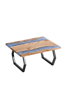Журнальный стол (woodzpro) синий 80.0x45.0x100.0 см.