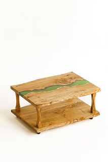 Журнальный стол (woodzpro) зеленый 75.0x45.0x100.0 см.