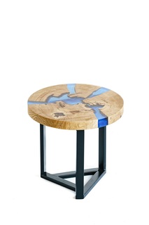 Журнальный стол (woodzpro) синий 50.0x45.0 см.