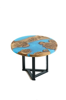 Журнальный стол (woodzpro) голубой 65.0x45.0 см.