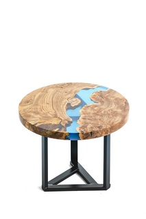 Журнальный стол (woodzpro) голубой 60.0x45.0 см.