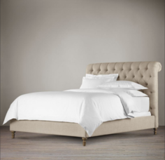 Кровать “chester” (idealbeds) серый 212x120x227 см.