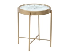 Стол с часами karasu (to4rooms) прозрачный 50 см.
