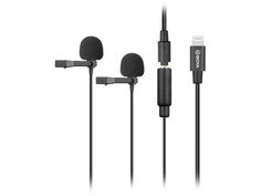 Микрофон Boya BY-M2D с переходником Lightning для устройств Apple (черный)