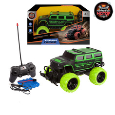Радиоуправляемая игрушка Пламенный мотор Джип Трофи Герой (зеленый)
