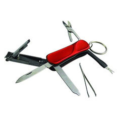Складной нож ACECAMP 2502, функций: 6, 57мм, красный